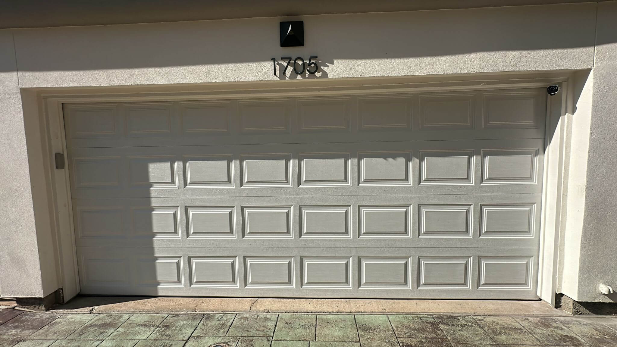 new-almond-garage-door-installed